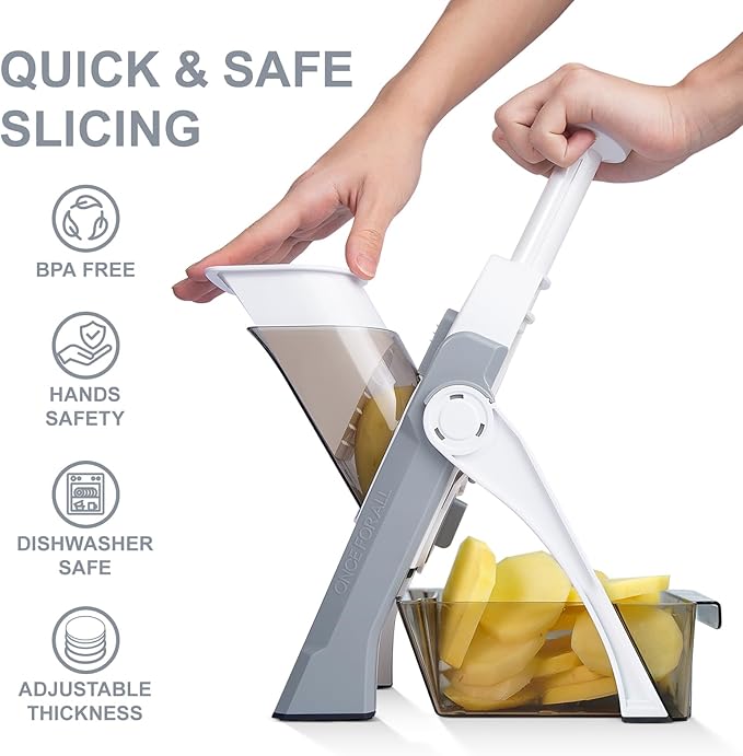 60% Off Today Upgraded Kitchen, Larger Food Port, Food Slicer, Potato Fryer, Adjustable