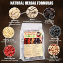 Ginseng Five Treasures Tea -  Energy & Wellness Herbal Tea for Men, Natural Caffeine-Free Korean Ginseng Tea with Goji Berry, Red Dates, Yam, Maca, Traditional Chinese Formula