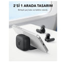 Powerful and Smart Noise Cancelling, Powerful Bass, 2-in-1 Case and Phone Stand, IP54, Bluetooth 5.4, Black