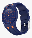 Rugged Case Band Compatible with Swatch Royal Pop Watch Band, Sports Silicone Strap with Shockproof Frame Bumper Case for Men Women Strap