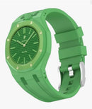 Rugged Case Band Compatible with Swatch Royal Pop Watch Band, Sports Silicone Strap with Shockproof Frame Bumper Case for Men Women Strap