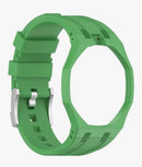 Rugged Case Band Compatible with Swatch Royal Pop Watch Band, Sports Silicone Strap with Shockproof Frame Bumper Case for Men Women Strap