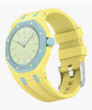 Rugged Case Band Compatible with Swatch Royal Pop Watch Band, Sports Silicone Strap with Shockproof Frame Bumper Case for Men Women Strap