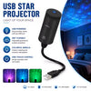 Proiettore HD Star con rotazione flessibile a 360° | Materiale ABS, alimentazione USB per effetti galassie in camera da letto, feste (nero)