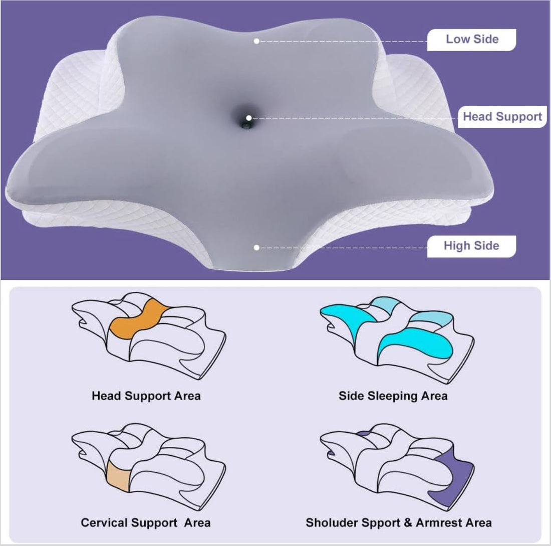 50% Off Ergonomic Support Pillow - Feel Fully Rested