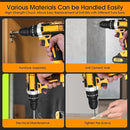 Cordless Drill 48V, 3/8 Inch Power Drill Set with Lithium-Ion Battery and Charger, Variable 2-Speed, Built-in LED, 25 Torque Settings, 24-Piece Accessory Set