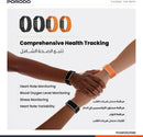 Porodo TrackFit Smart Fitness Band – IP68 Waterproof | 30-Day Battery | Activity & Health Tracker