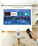 HY300 Ultra Mini Projector 4K Built in Apps, Smart Portable Projectors with WiFi 6 and Bluetooth 5.4, 5 W Sound Base Speaker, 160 ANSI, Auto Keystone, Compatible with HDMI/USB/TV Stick/Phone/Laptop
