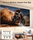 HY300 Ultra Mini Projector 4K Built in Apps, Smart Portable Projectors with WiFi 6 and Bluetooth 5.4, 5 W Sound Base Speaker, 160 ANSI, Auto Keystone, Compatible with HDMI/USB/TV Stick/Phone/Laptop